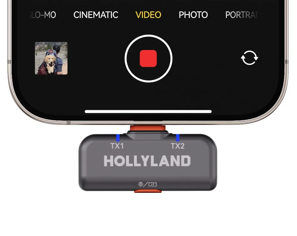 Hollyland LARK M2S USB-C Receiver in Space Grey