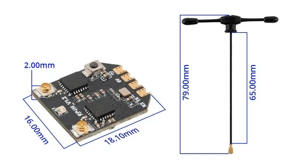 RP4TD-M ExpressLRS 2.4GHz Mini True Diversity Receiver