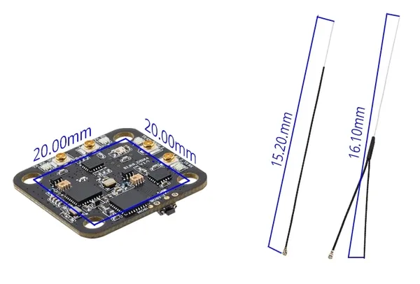 DBR4 Dual Band Xross Gemini ExpressLRS Receiver