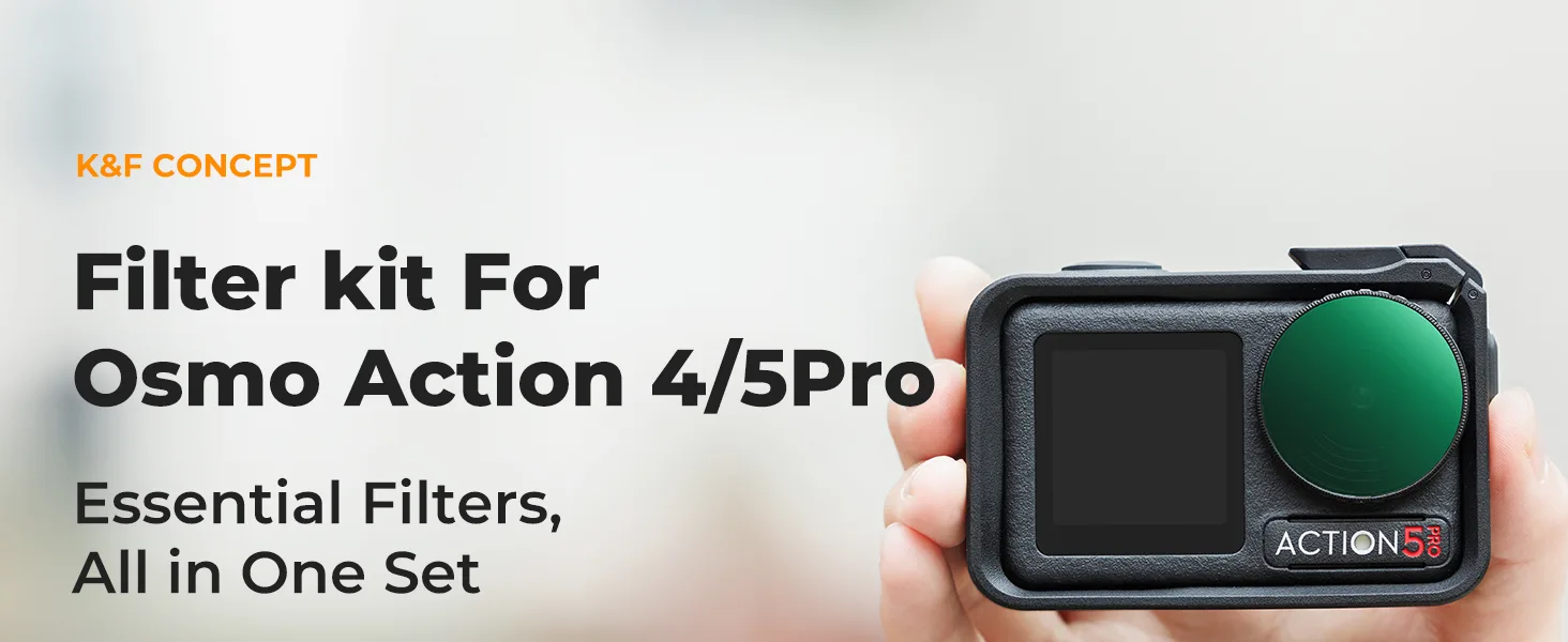 Zestaw 6 filtrów ND+CPL K&F Concept do kamery DJI Osmo Action 4 / 5 Pro