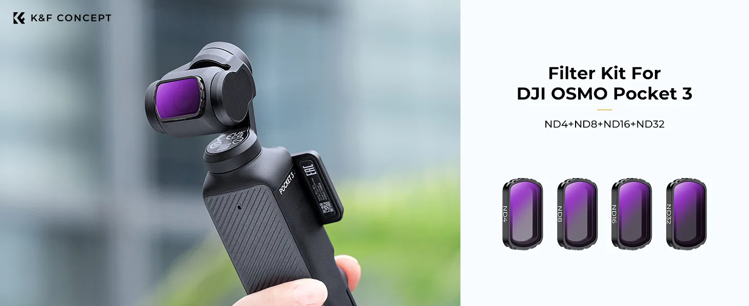 Zestaw 4 filtrów ND K&F Concept do kamery DJI Osmo Pocket 3 / 4