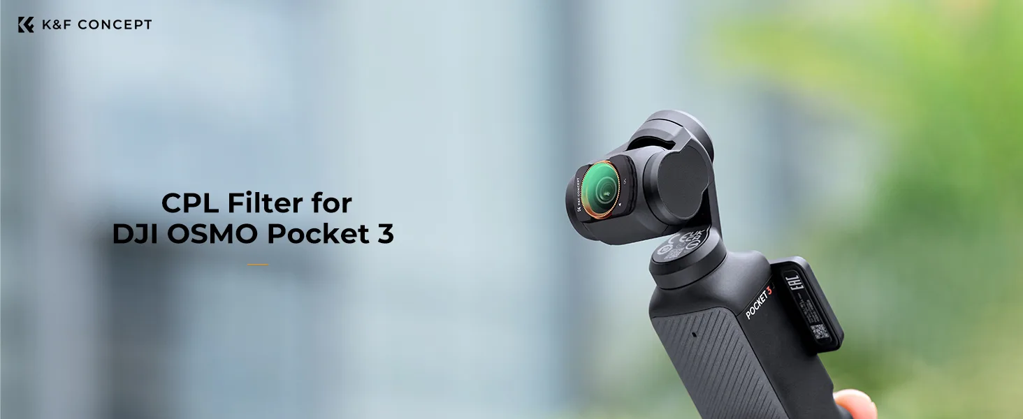 Filtr CPL marki K&F Concept do kamery DJI Osmo Pocket 3 / 4