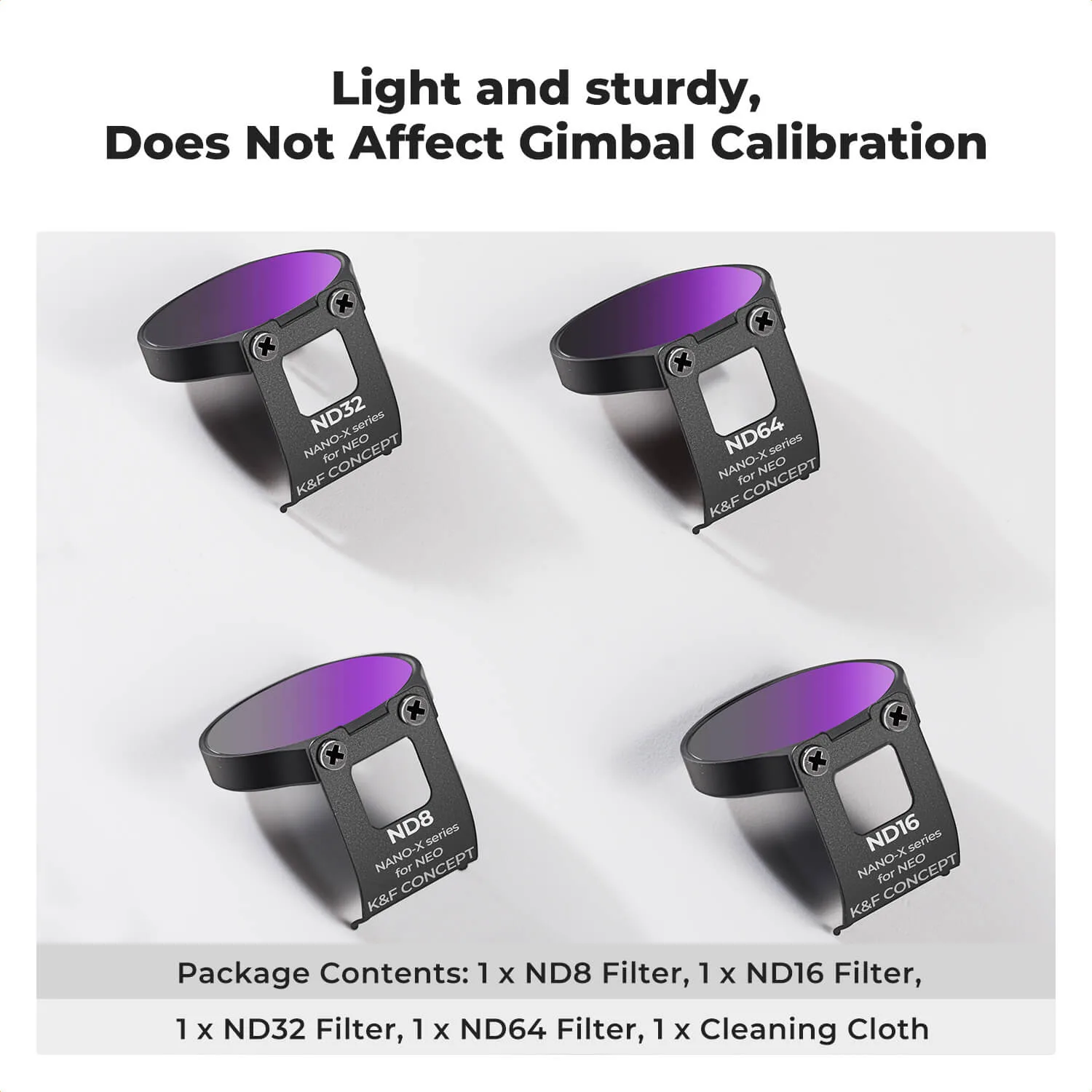 Zestaw 4 filtrów ND K&F Concept do drona DJI Neo