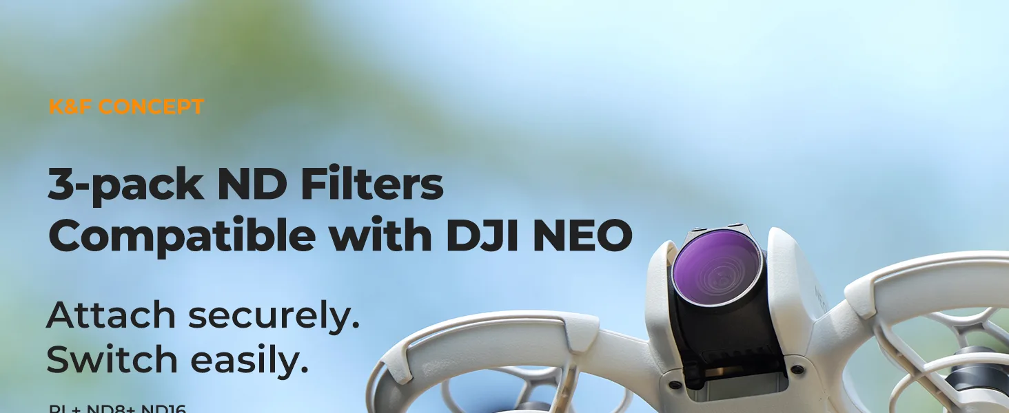 Zestaw 3 filtrów CPL+ND K&F Concept do drona DJI Neo