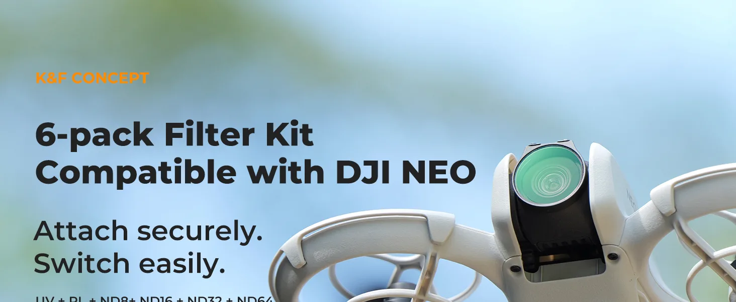 Zestaw 6 filtrów CPL+UV+ND K&F Concept do drona DJI Neo
