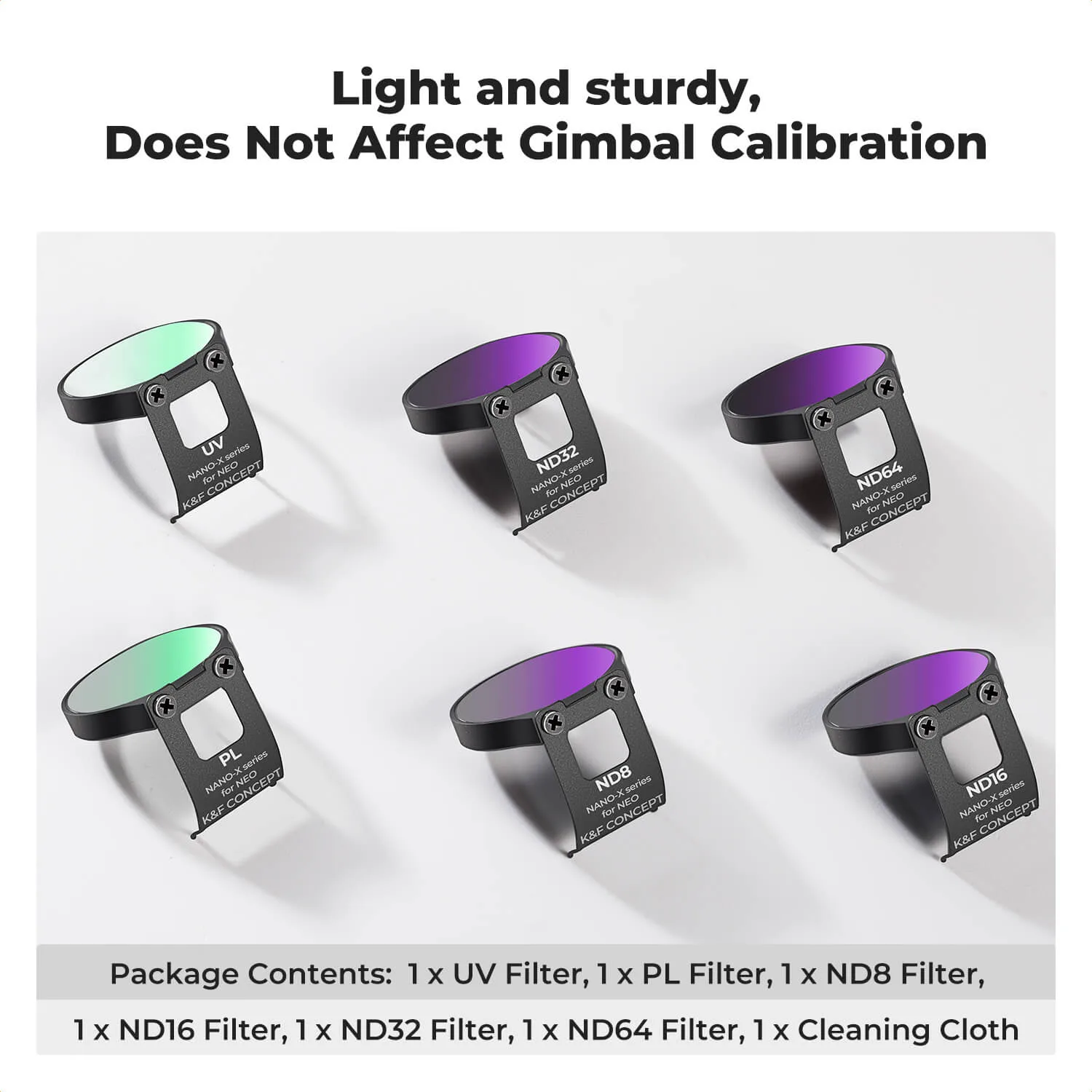 Zestaw 6 filtrów CPL+UV+ND K&F Concept do drona DJI Neo