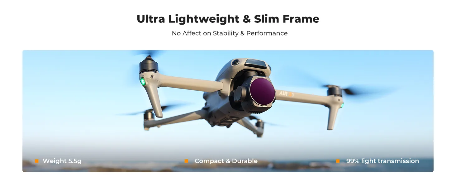 Набір з 4 фільтрів ND/PL K&F Concept для дрона DJI Air 3S