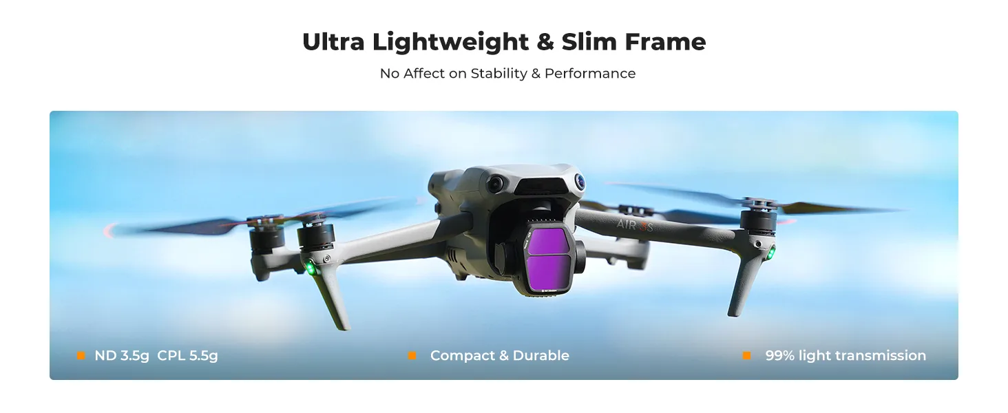 Zestaw 3 filtrów CPL+ND K&F Concept do drona DJI Air 3S