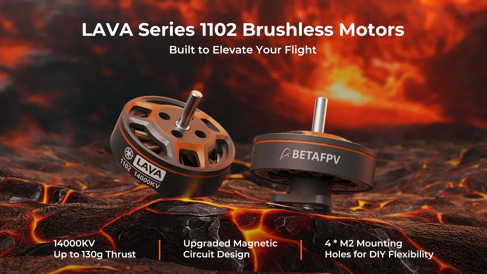 BetaFPV LAVA 1102 series 14000KV brushless motor - 44mm (1pc)