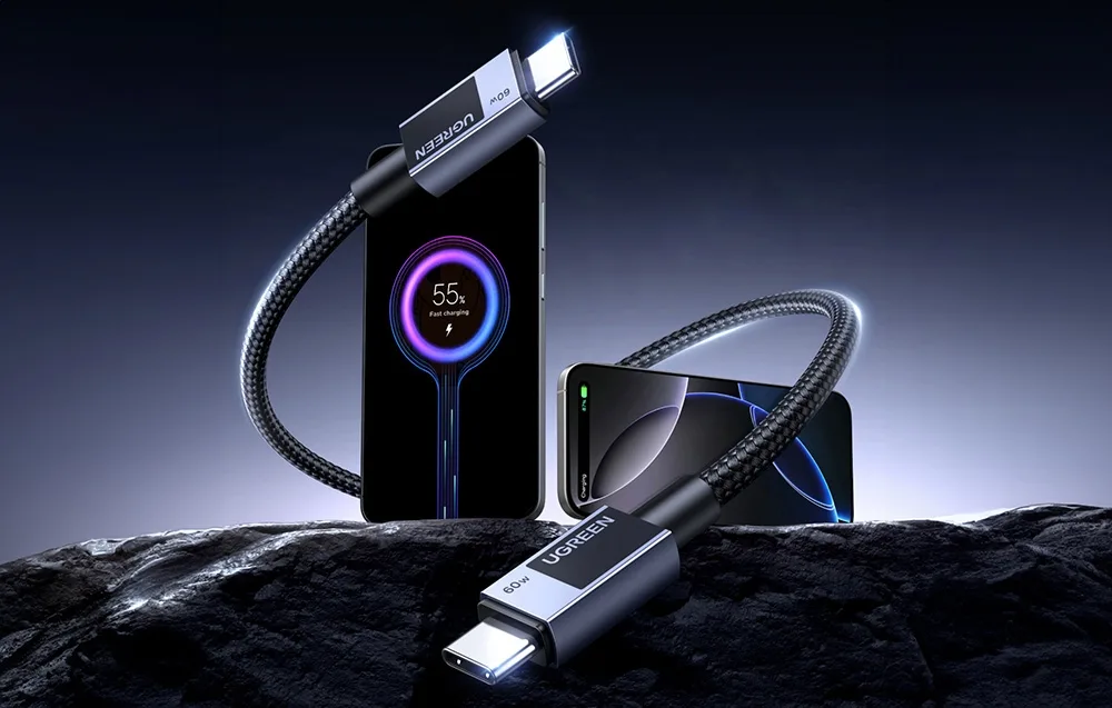 Кабель USB-C 2.0 до USB-C 2.0 Ugreen L524 PD 3A 3м (сірий)