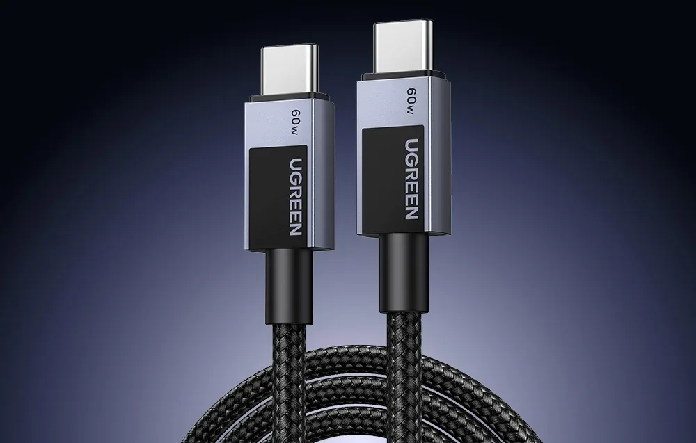 Кабель USB-C 2.0 до USB-C 2.0 Ugreen L524 PD 3A 3м (сірий)