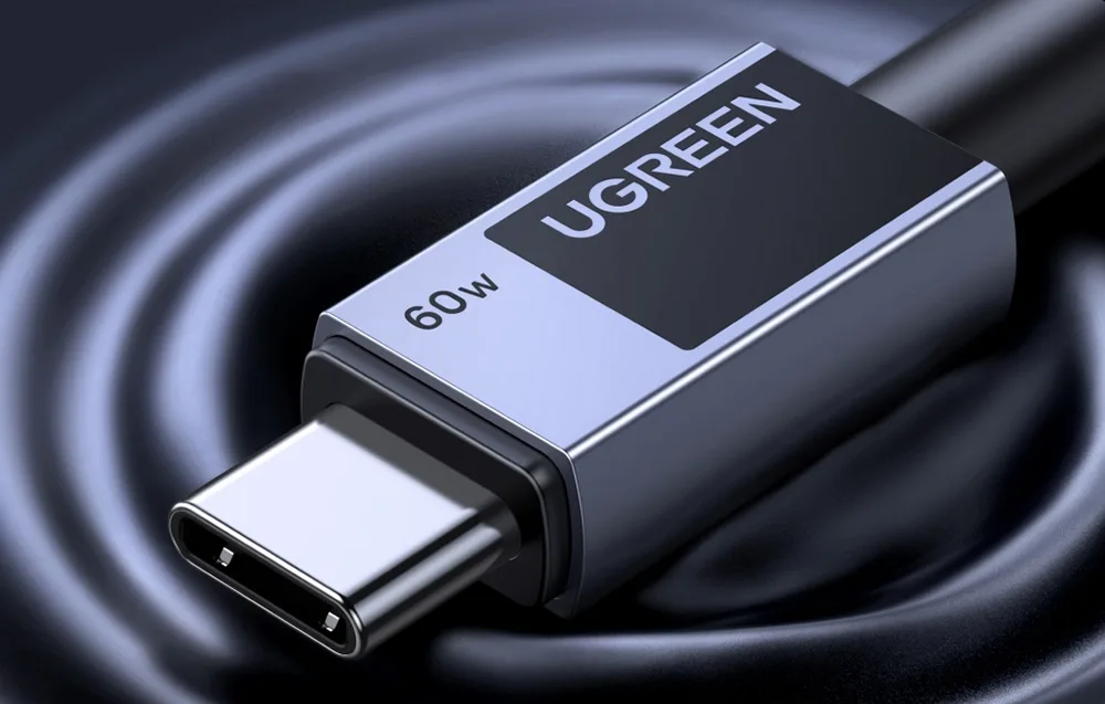 Кабель USB-C до USB-C Ugreen L524 PD 3A 1м (сірий)