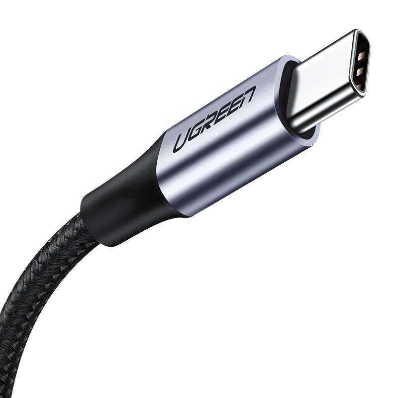 Кабель USB до USB-C QC3.0 UGREEN US288 1м з алюмінієвим штекером (чорний)