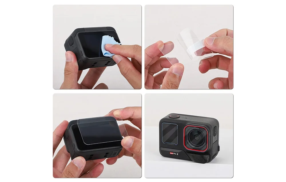 Precyzyjnie dopasowane folie Sunnylife do Insta360 Ace Pro 2