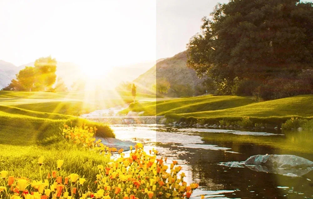 Osłona przeciwsłoneczna chroniąca obiektyw przed światłem bocznym