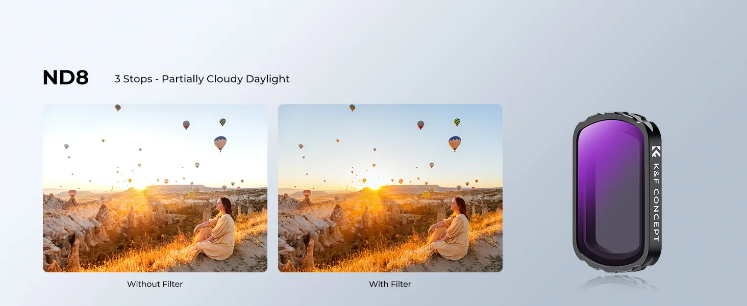 Set of 3 CPL+ND filters by K&F Concept for camera DJI Osmo Pocket 3