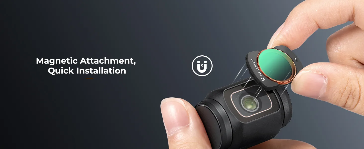 Set of 3 CPL+ND filters by K&F Concept for camera DJI Osmo Pocket 3