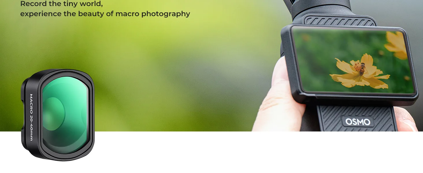 Filtr macro 10X marki K&F Concept do kamery DJI Osmo Pocket 3 / 4