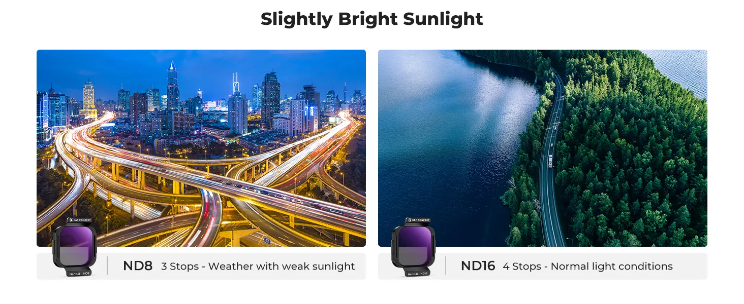 Set of 4 K&amp;F Concept ND filters for drone DJI Flip