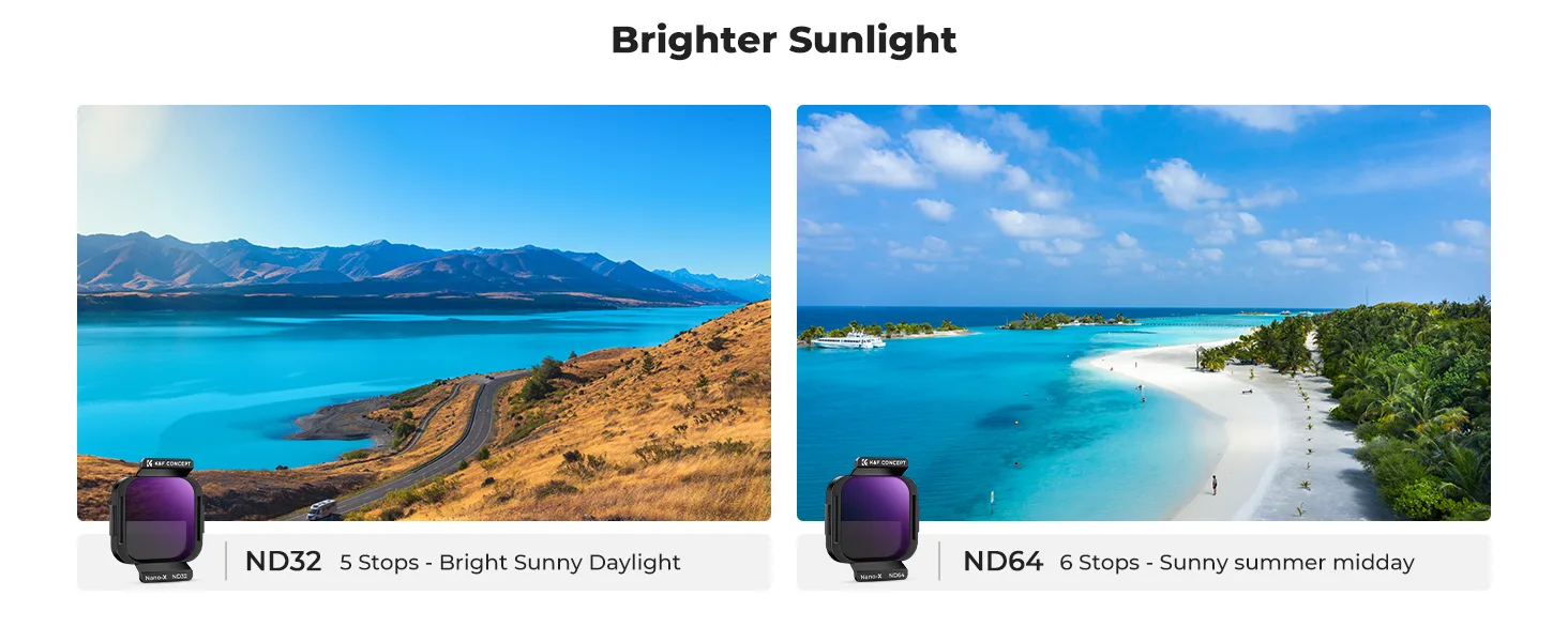 Set of 4 K&F Concept ND filters for drone DJI Flip