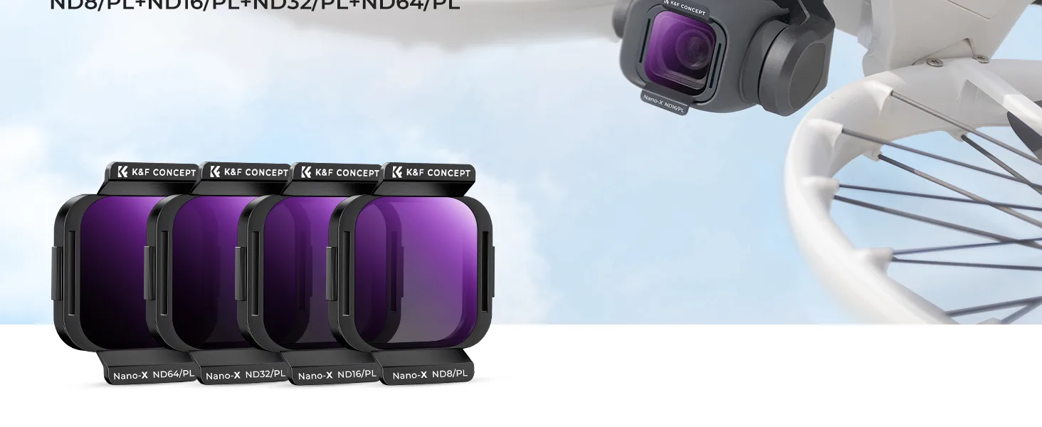 K&amp;F Concept set of 4 ND/PL filters for drone DJI Flip
