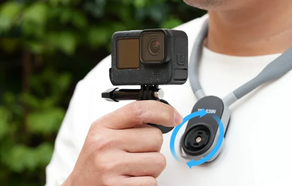 Neck mount with quick release for Telesin sports cameras