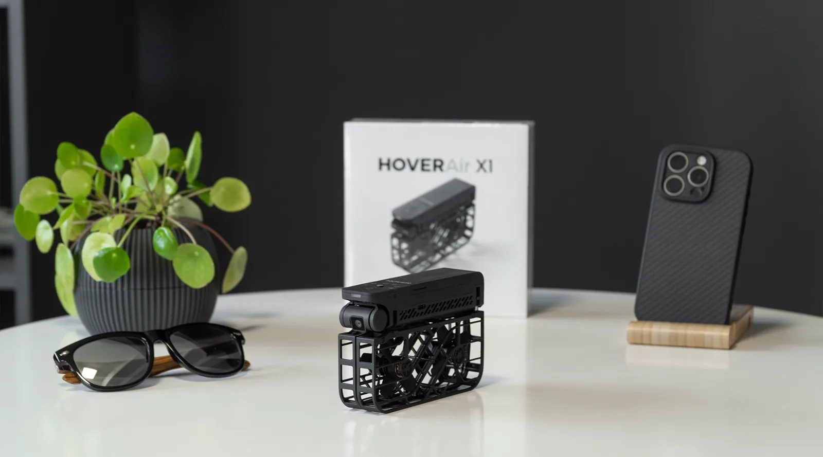 HoverAir X1 Standard Black drone portable size comparison