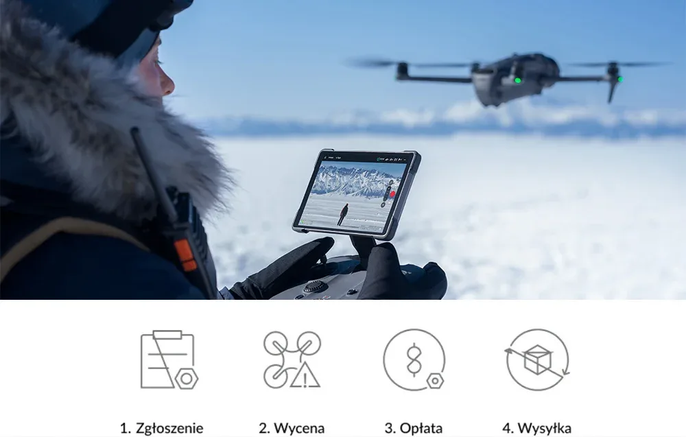 Procedura zgłoszenia uszkodzenia w DJI Care Refresh
