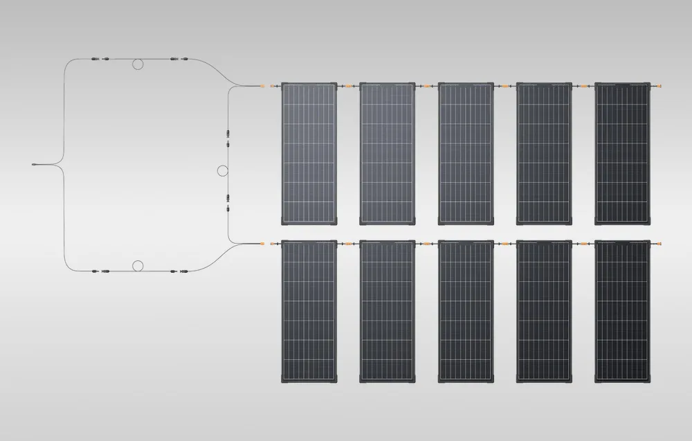 Expandable EcoFlow rigid solar panel system for off-grid power