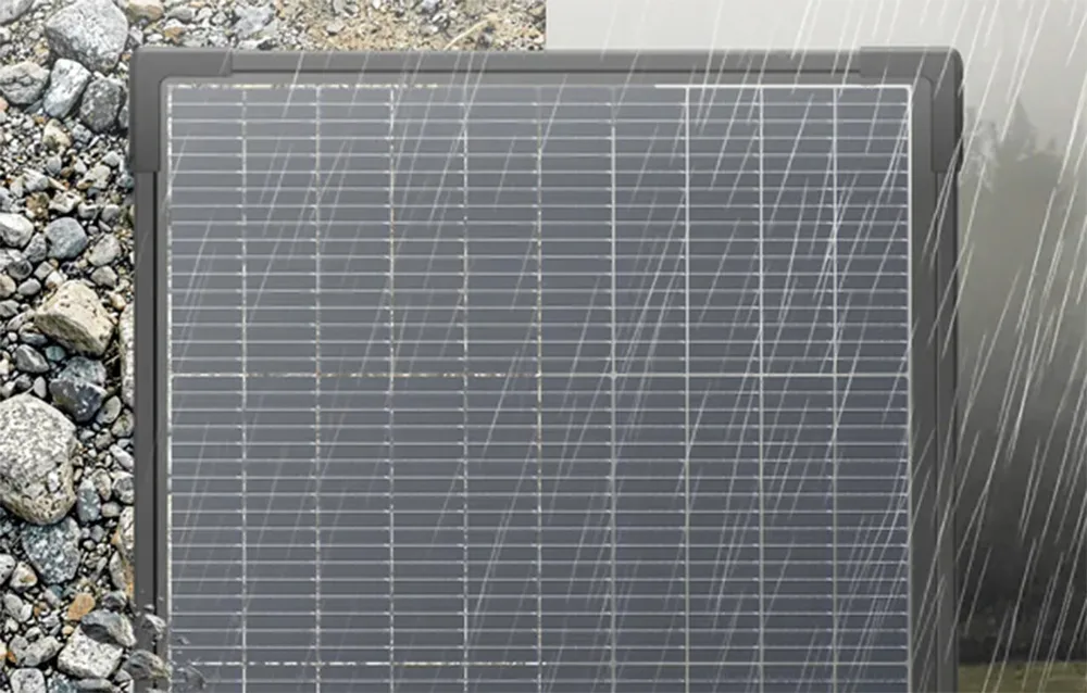 Weather-resistant EcoFlow rigid solar panel with durable tempered glass