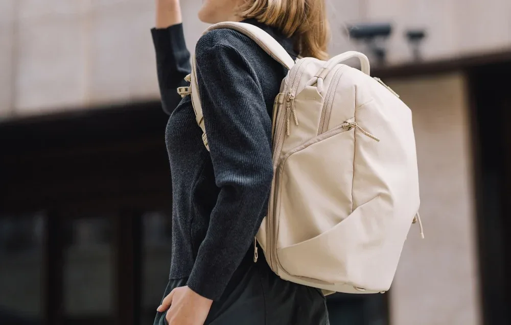 PGYTECH OneGo Lite 16L backpack in cream
