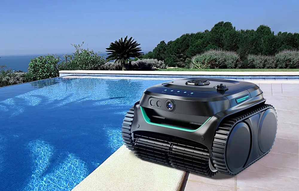 App-controlled Wybot C2 Pro Vision cordless pool robot