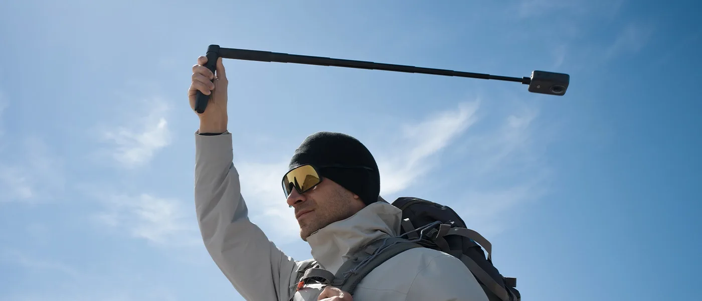 DJI camera with third-person perspective effect