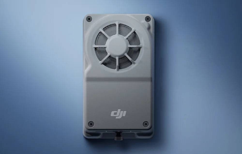 Compact DJI Manifold 3 onboard computer on a blue background