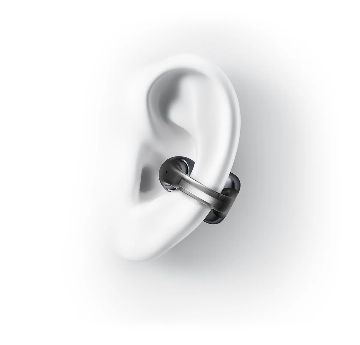 Shokz OpenDots One – konstrukcja JointArc™ z elastycznego stopu tytanu