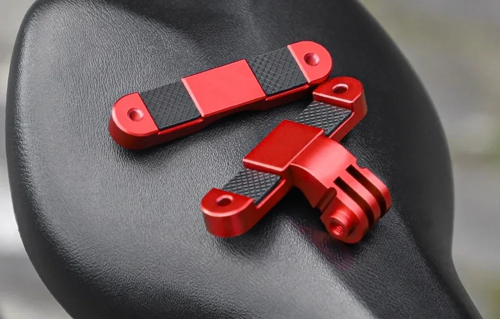Close-up of Sunnylife ZJ942-R CNC aluminum bicycle camera mount