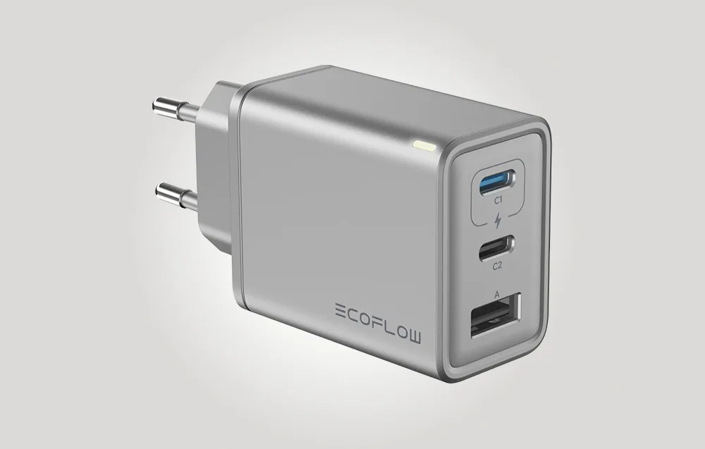 EcoFlow RAPID 65W charger charging multiple devices