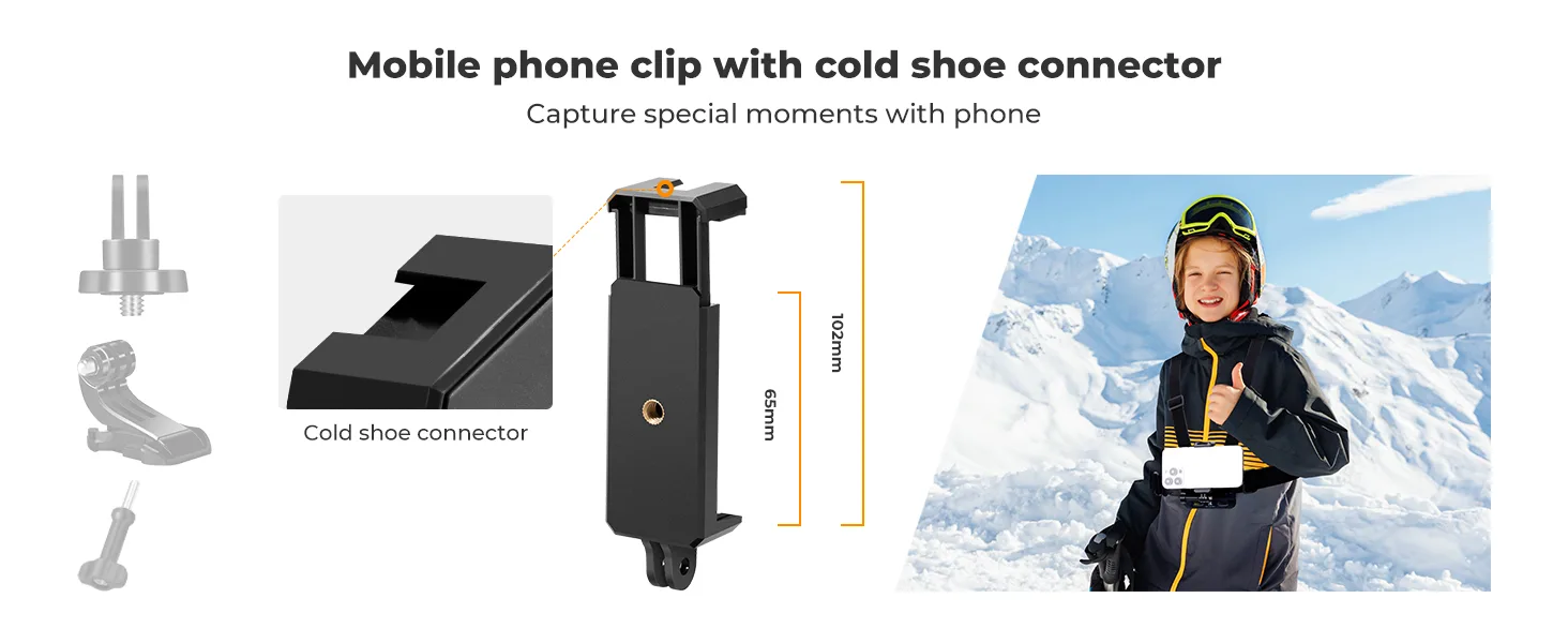 K&F Concept action camera accessory kit with wearable mounts