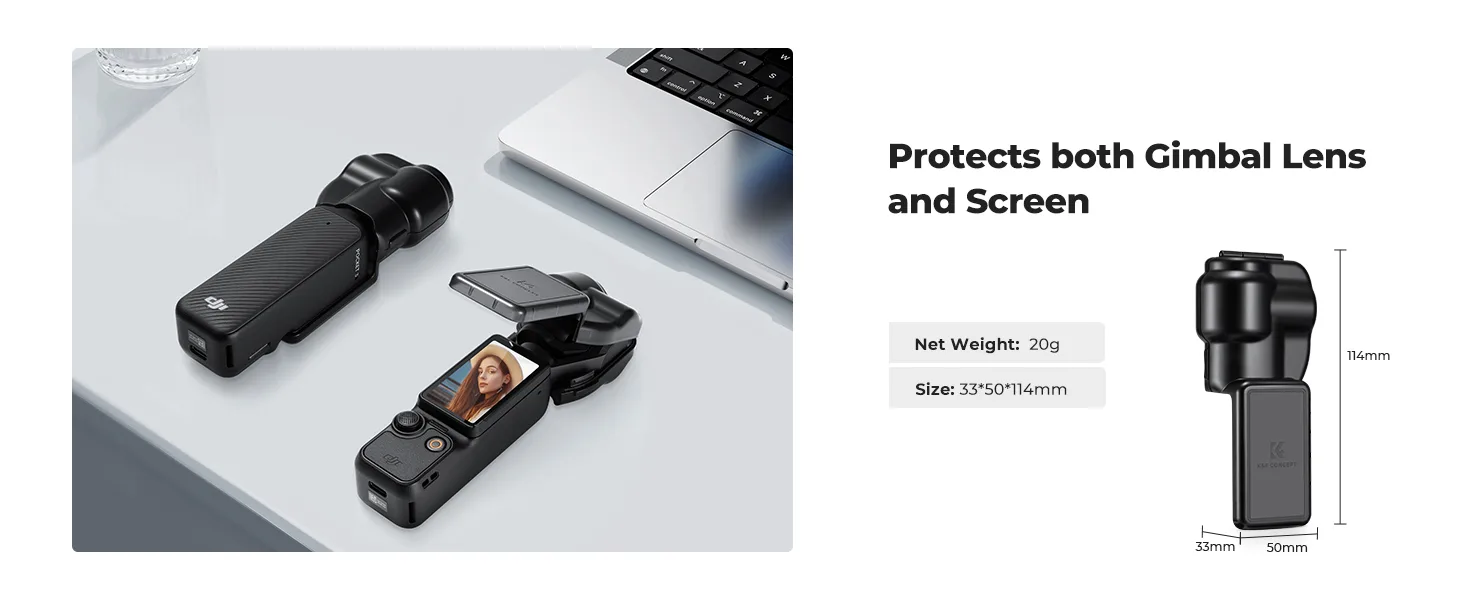 Protective lens cover compatible with DJI Osmo Pocket 3 accessories