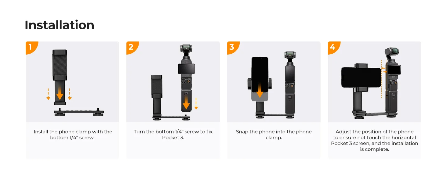 Аксесуар для зйомки на DJI Osmo Pocket 3 зі смартфоном