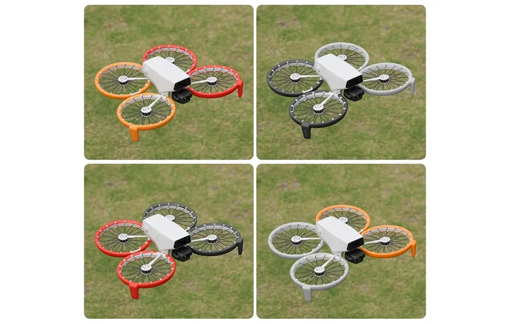 Lightweight Sunnylife propeller guards mounted on DJI Flip drone