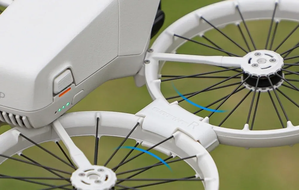 Close-up of Sunnylife anti-shock clip mounted on DJI Flip