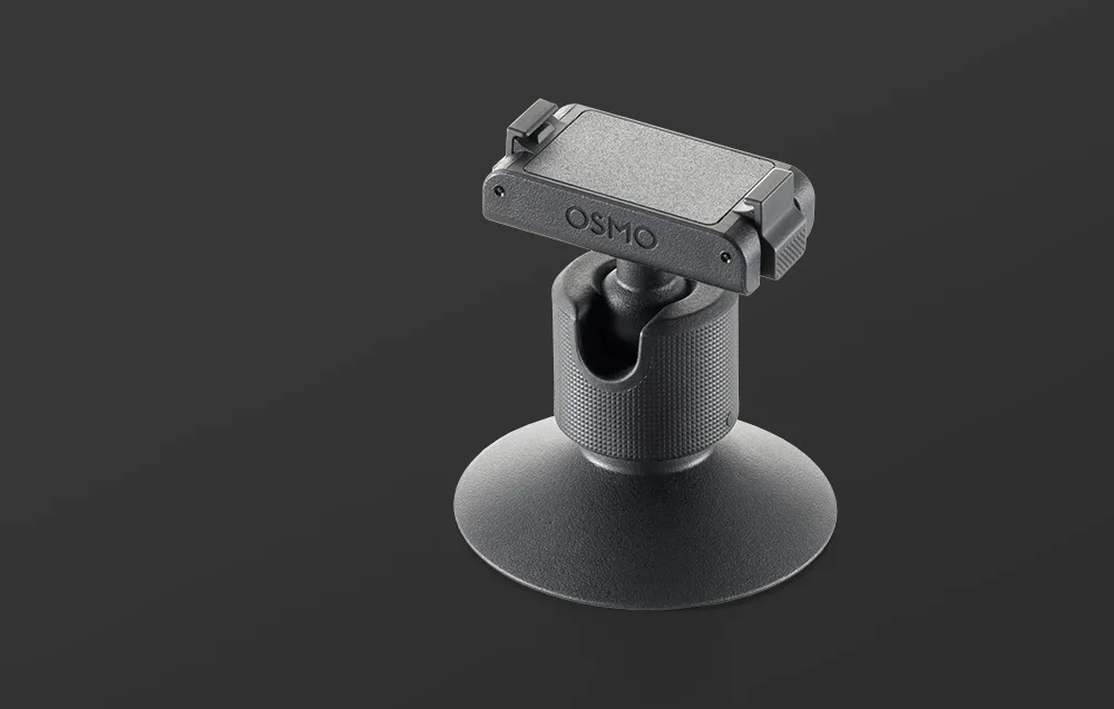 Magnetyczny adapter kulowy DJI Osmo Nano widoczny pod kątem z lewej strony, z wyraźnie zaznaczonym uchwytem i podstawą