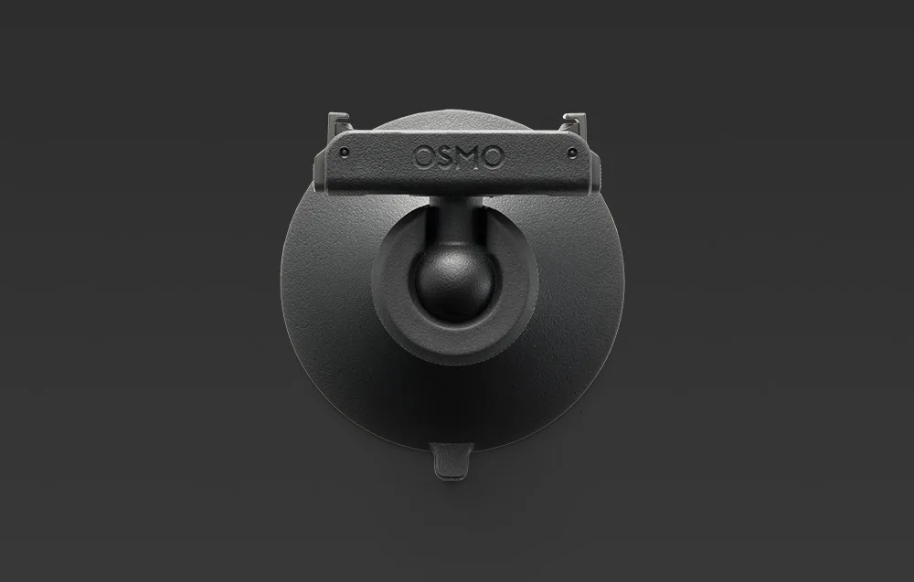 Magnetyczny adapter kulowy DJI Osmo Nano widziany z góry, ukazujący okrągłą podstawę i centralny przegub kulowy