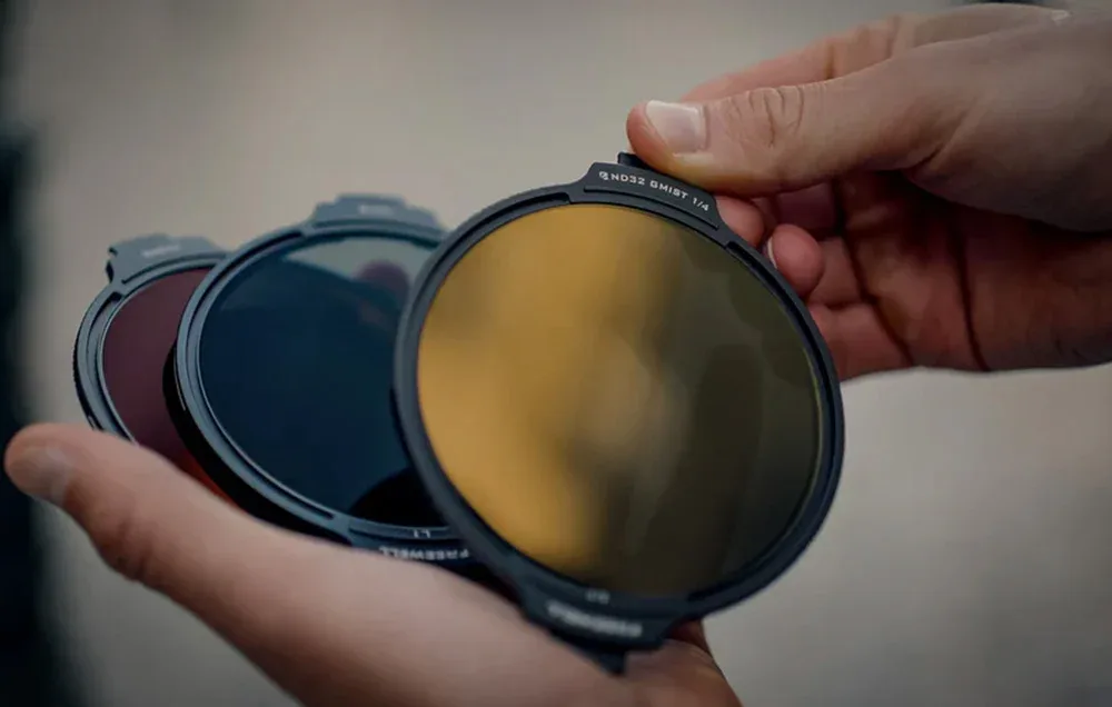 Freewell filters held in hands
