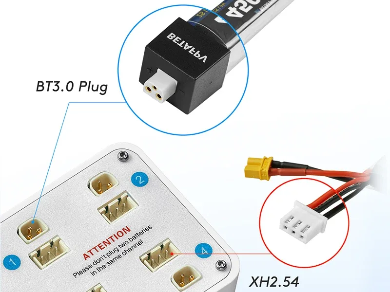 VIFLY ToothStor 2S BT3.0 charging through JST-XH2.54 balance connector