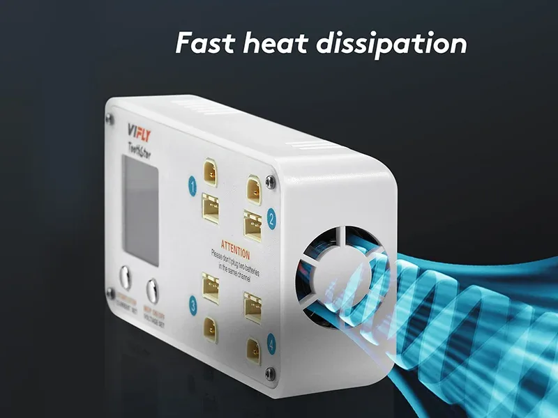 VIFLY ToothStor 2S BT3.0 charger cooling system with fan and heatsink