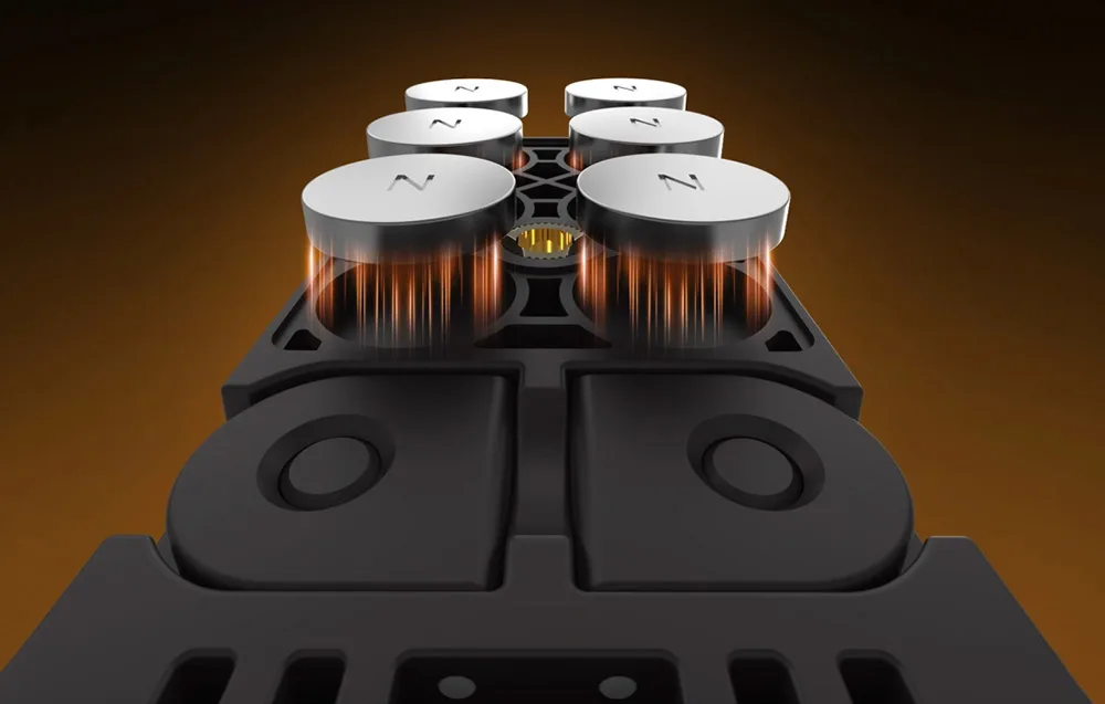 Illustration of the magnetic mounting system used in the Sunnylife 761V3 adapter