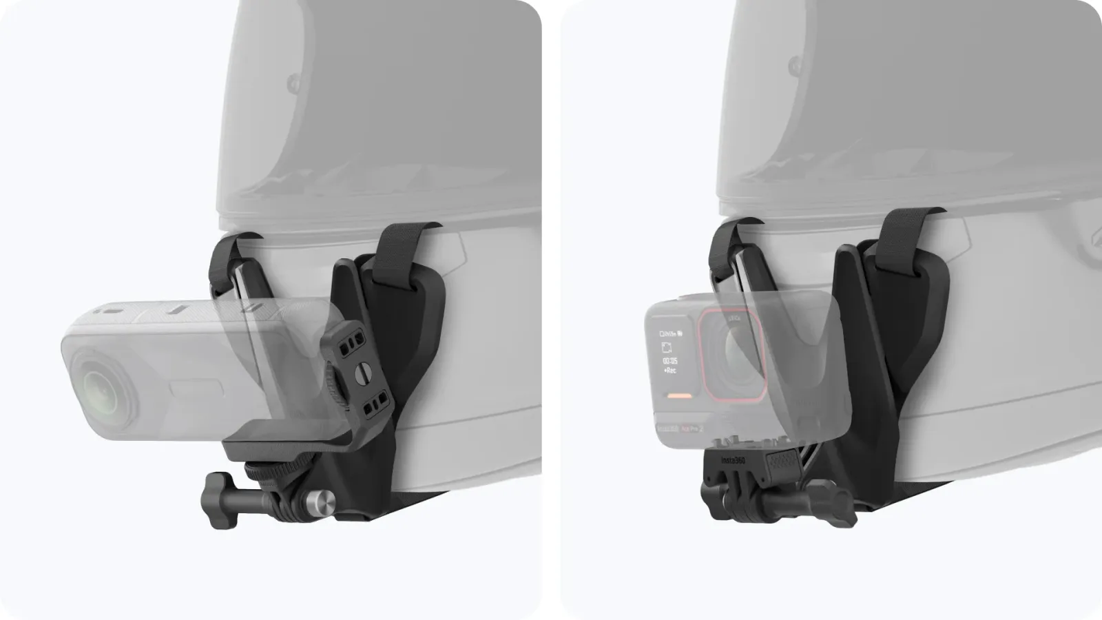 Insta360 Helmet Chin Mount 2.0 with 3-prong camera mount