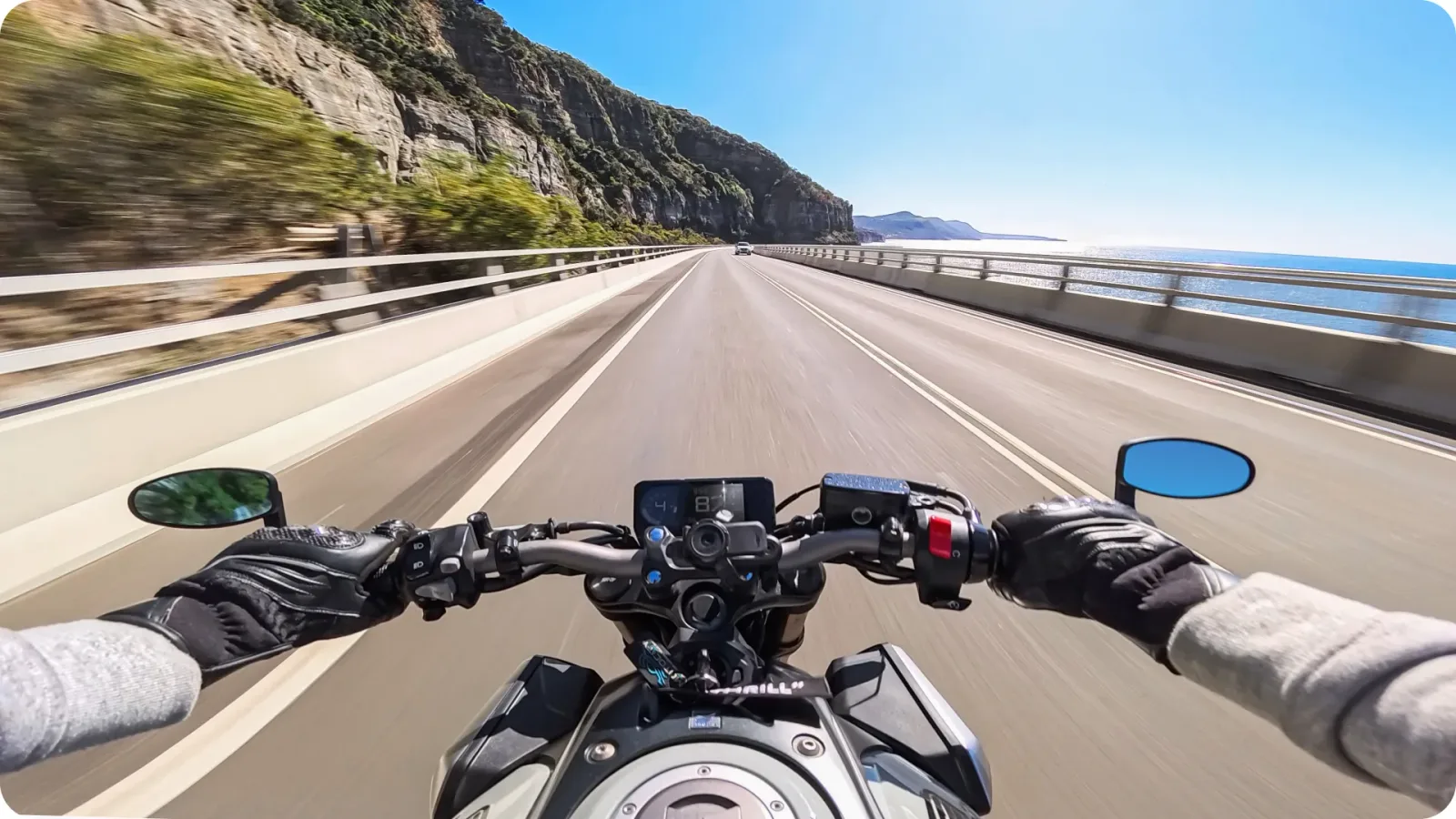 Insta360 Helmet Chin Mount 2.0 mounted on a helmet